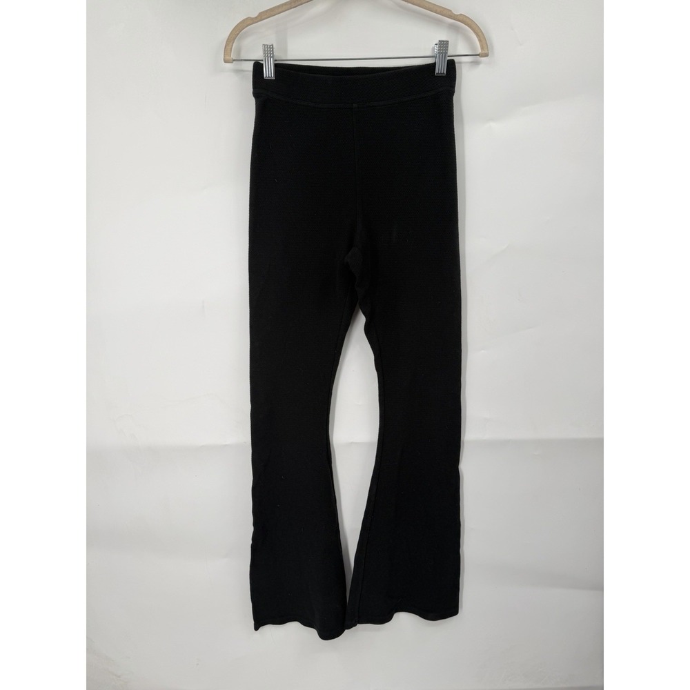 Offline By Aerie Textured Flare Legging Women M Black Athleisure Casual Preppy